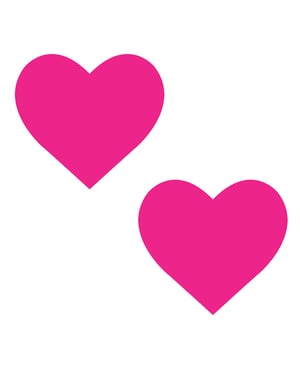 Neva Nude Temperature Reactive Heart Pasties – Neon Pink by Neva Nude product image