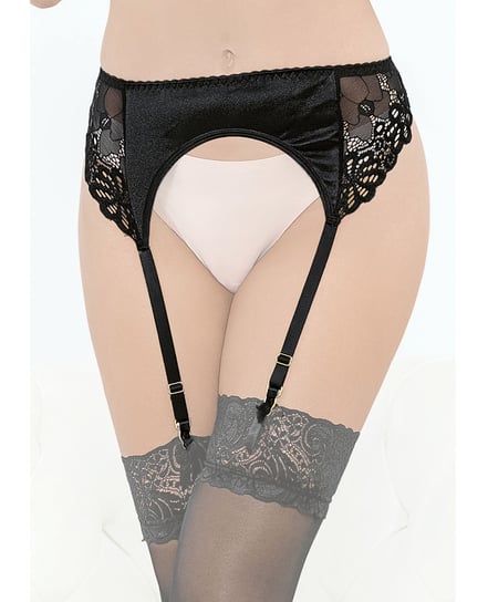 Satin & Lace Garterbelt Black MD by Escante product image