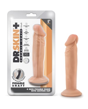 Blush Dr. Skin Plus 6″ Posable Dildo – Vanilla by Dr. Skin product image