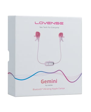 Lovense Gemini Vibrating Nipple Clamps – Pink by Lovense product image