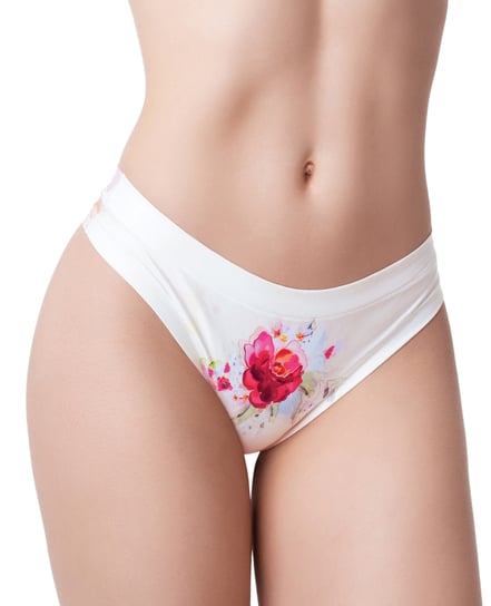 Mememe Flower Power Rose Printed Thong XL by Mememe product image