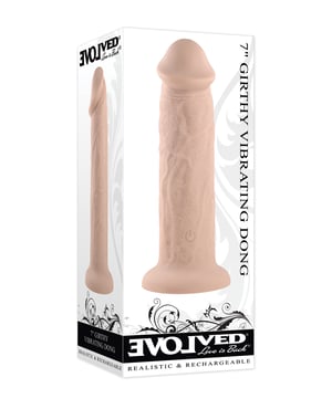Evolved 7″ Girthy Vibrating Dong – Light by Evolved product image