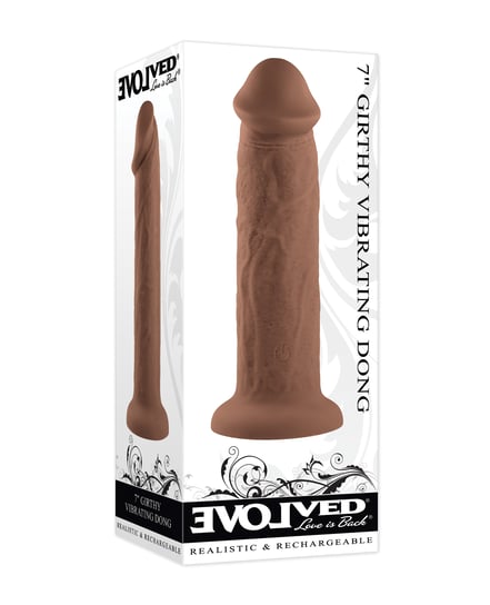 Evolved 7″ Girthy Vibrating Dong – Dark by Evolved product image