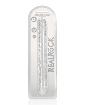 Shots RealRock Crystal Clear 13″ Double Dildo – Transparent by RealRock product image