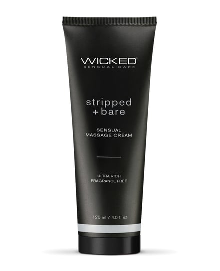 Wicked Sensual Care Stripped & Bare Unscented Massage Cream – 4 oz by Wicked Sensual Care product image
