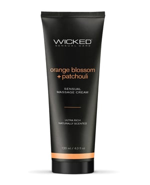 Wicked Sensual Care Orange Blossom & Patchouli Massage Cream – 4 oz by Wicked Sensual Care product image