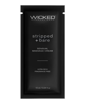 Wicked Sensual Care Stripped & Bare Unscented Massage Cream – .34 oz by Wicked Sensual Care product image