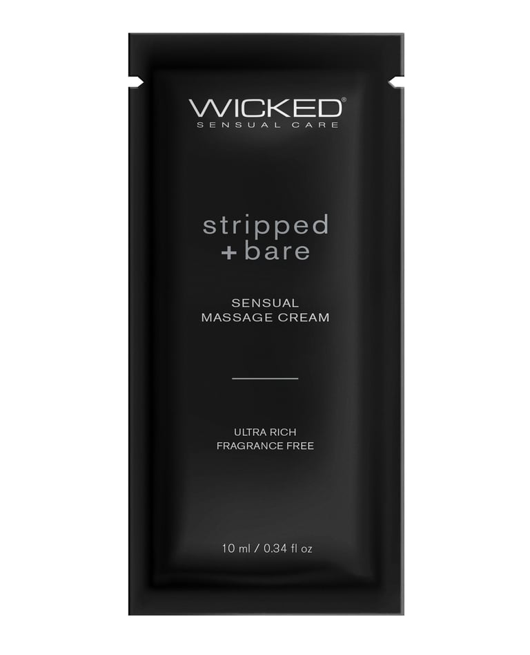 Wicked Sensual Care Stripped & Bare Unscented Massage Cream – .34 oz by Wicked Sensual Care product image