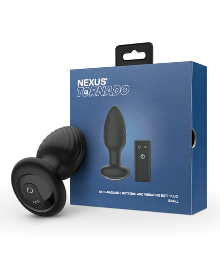 Nexus Tornado Rotating & Vibrating Small Butt Plug – Black by Nexus product image