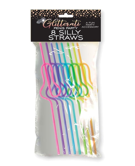 Glitterati Silly Penis Straws – Set of 8 by Candy Prints product image