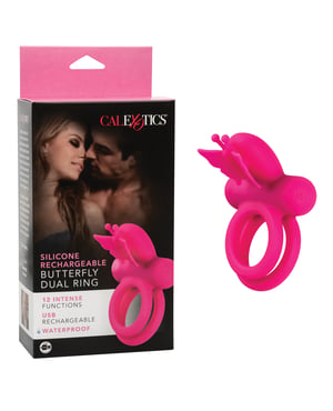 Silicone Rechargeable Butterfly Dual Ring by Silicone Rechargeable product image