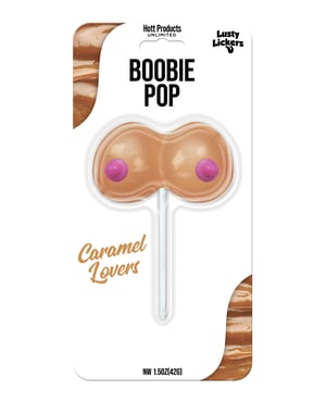 Lusty Lickers Boobie Pop – Caramel Lovers by Hott Products product image