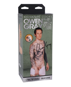 Signature Cocks 8″ Silicone Cock w/Removable Vac-U-Lock Suction Cup – Owen Grey by Signature Cocks product image