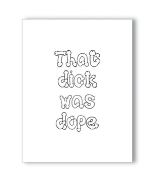 Dope Dick Naughty Greeting Card by Kush Kards product image