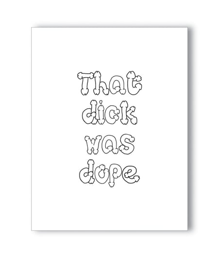 Dope Dick Naughty Greeting Card by Kush Kards product image