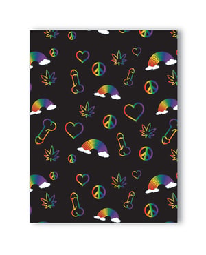 Rainbow Penis Naughty Greeting Card by Kush Kards product image