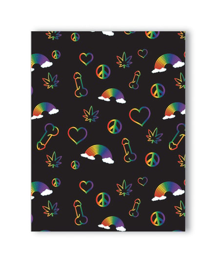 Rainbow Penis Naughty Greeting Card by Kush Kards product image