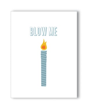 Blow Me Birthday Naughty Greeting Card by Kush Kards product image