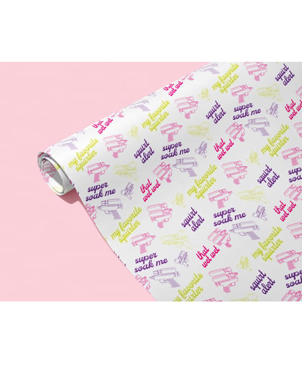 Squirt Alert Naughty Wrapping Paper by Kush Kards product image