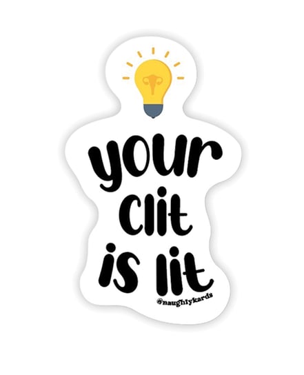 Lit Clit Naughty Sticker – Pack of 3 by Kush Kards product image