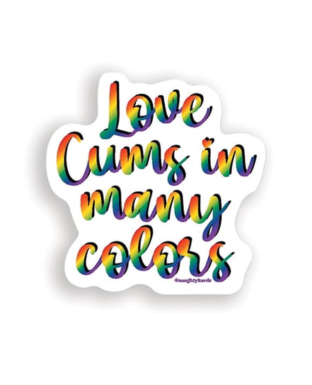 Love Cums Naughty Sticker – Pack of 3 by Kush Kards product image