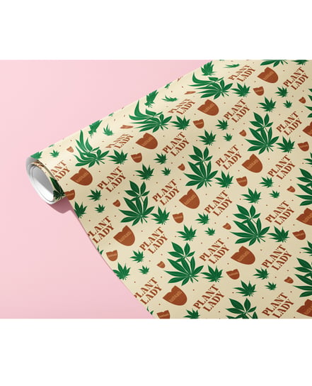 Plant Lady Naughty Wrapping Paper by Kush Kards product image