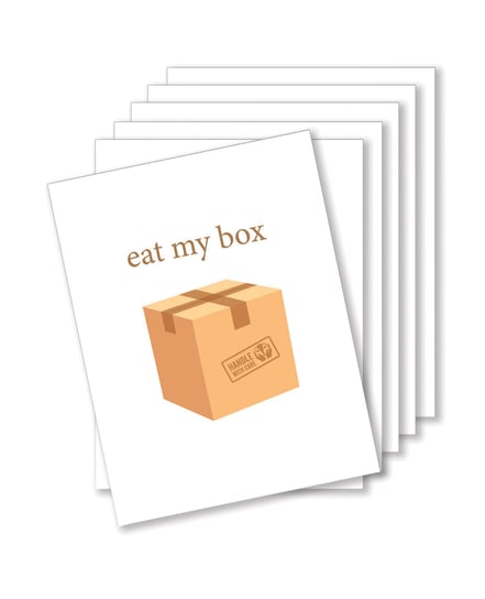 Eat My Box Naughty Greeting Card – Pack Of 6 by Kush Kards product image