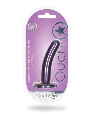 Shots Ouch 5″ Smooth G-Spot Dildo – Metallic Purple by Ouch product image