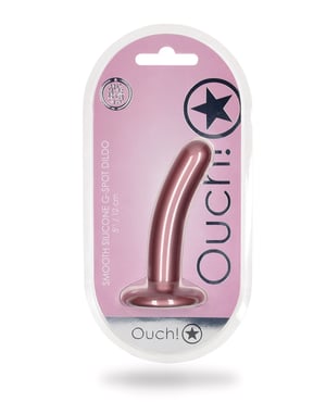 Shots Ouch 5″ Smooth G-Spot Dildo – Rose Gold by Ouch product image