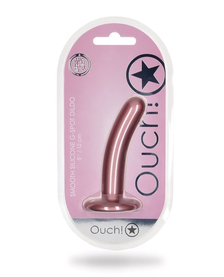 Shots Ouch 5″ Smooth G-Spot Dildo – Rose Gold by Ouch product image