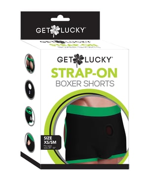 Get Lucky Strap On Boxers – XS-S Black/Green by Get Lucky product image