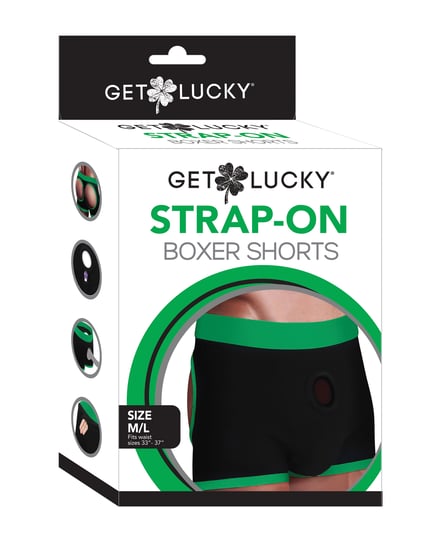 Get Lucky Strap On Boxers – M-L Black/Green by Get Lucky product image