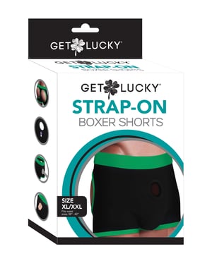 Get Lucky Strap On Boxers – XL-XXL Black/Green by Get Lucky product image