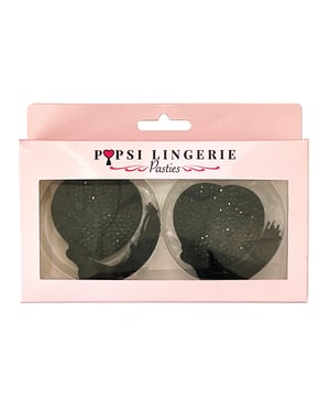 Diamond Reusable Tassel Pasties – Black O/S by Popsi Lingerie product image