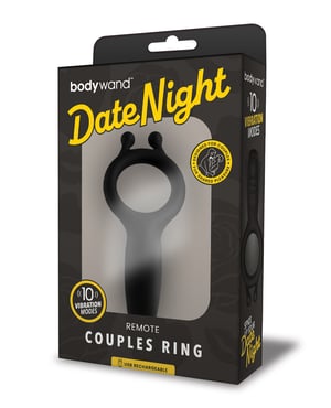 Xgen Bodywand Date Night Remote Couples Ring – Black by Bodywand product image