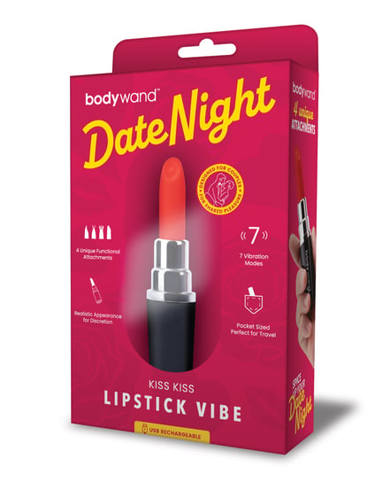 Xgen Bodywand Date Night Kiss Kiss Lipstick Vibe – Black/Red by Bodywand product image