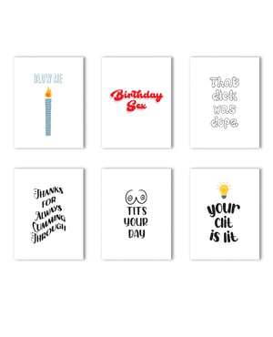 Everyday Pack Naughty Greeting Card – Variety Pack Of 6 by Kush Kards product image