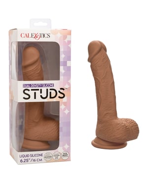 Studs Dual Density Silicone 6.25″ Dildo – Brown by Dual Density Silicone product image