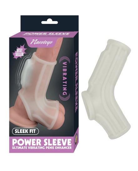 Vibrating Power Sleeve Sleek Fit – White by Nasstoys product image