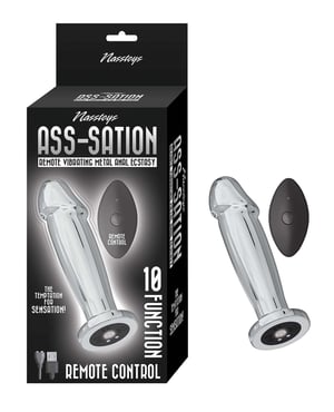 Ass-sation Remote Vibrating Metal Anal Ecstasy – Silver by Nasstoys product image