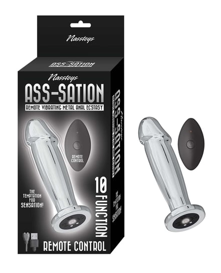 Ass-sation Remote Vibrating Metal Anal Ecstasy – Silver by Nasstoys product image