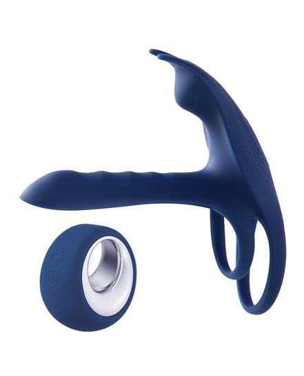 Blue Fox Vibrating Girth Enhancer Penis Sleeve – Blue by Honey Play Box product image