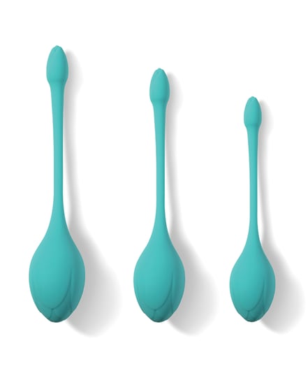 Bluebell Floral 3 Size & Weight Kegel Ball Exercise Set – Blue by Honey Play Box product image