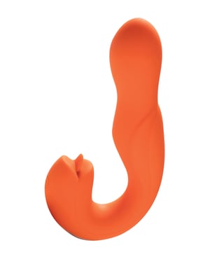 Joi Pro Rotating Head G-Spot Vibrator & Clit Licker w/Remote – Orange by Honey Play Box product image