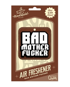 Wood Rocket Bad Mother Fucker Air Freshener – New Car Smell by Wood Rocket product image