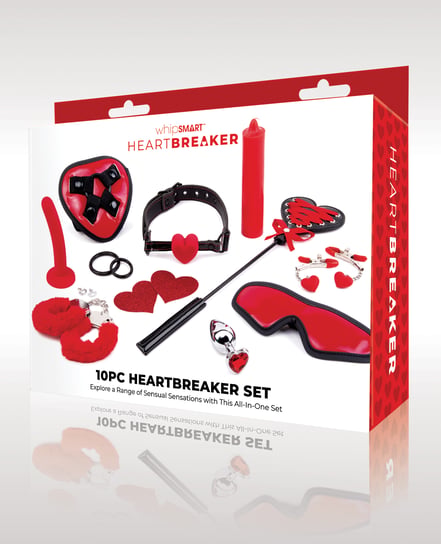 WhipSmart Heartbreaker 10 pc Set – Black/Red by WhipSmart product image
