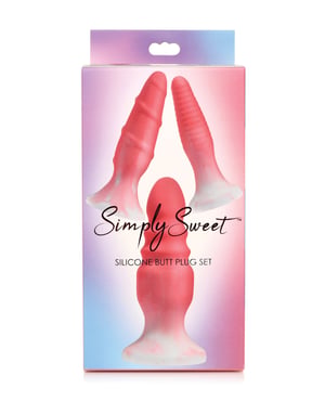 Curve Toys Simply Sweet Silicone Butt Plug Set – Pink by Simply Sweet product image