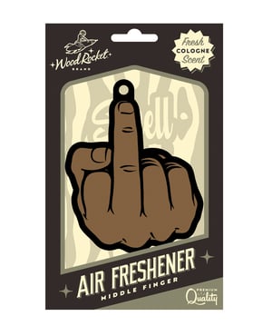 Wood Rocket Middle Finger Brown Air Freshener – Cologne by Wood Rocket product image