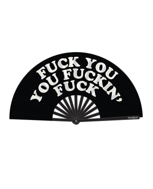 Wood Rocket Fuck You You Fucking Fuck Fan – Black by Wood Rocket product image