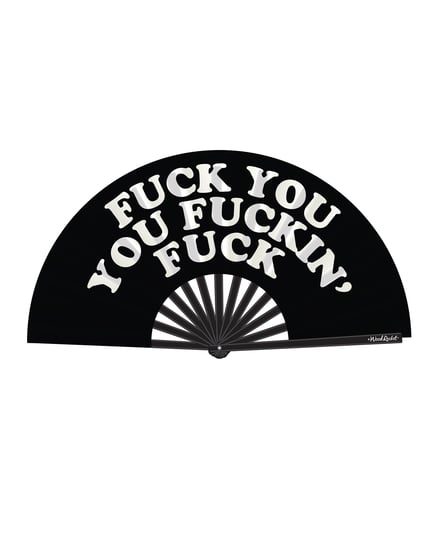 Wood Rocket Fuck You You Fucking Fuck Fan – Black by Wood Rocket product image